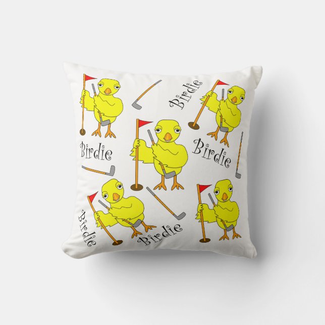 Birdie Golfer Chick Cushion (Front)
