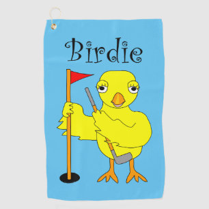 Birdie Golfer Chick Golf Towel