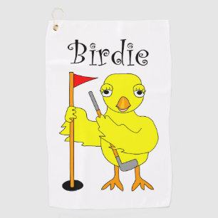 Birdie Golfer Chick Golf Towel