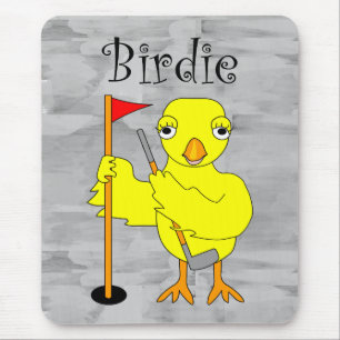 Birdie Golfer Chick Mouse Pad