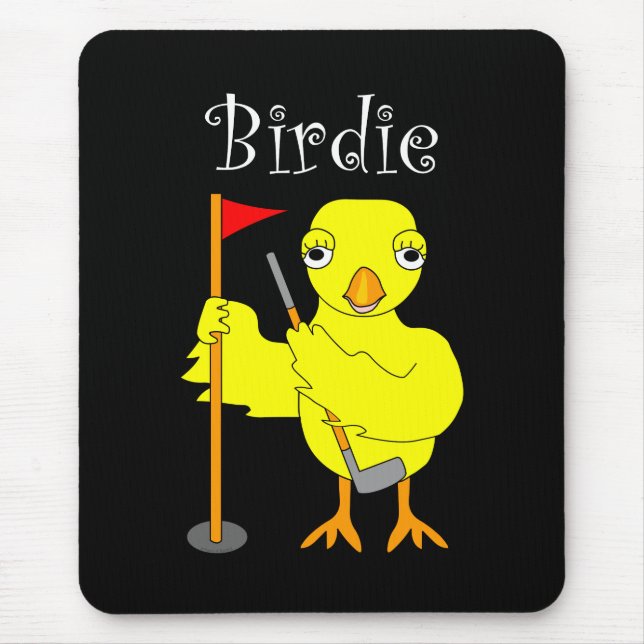 Birdie Golfer Chick Mouse Pad (Front)