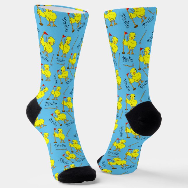 Birdie Golfing Chick  Tank Top Socks (Angled)