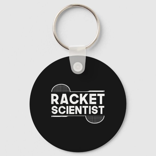 Birdie Shuttle Racket Scientist Badminton  Key Ring (Front)