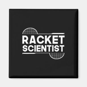 Birdie Shuttle Racket Scientist Badminton Magnet