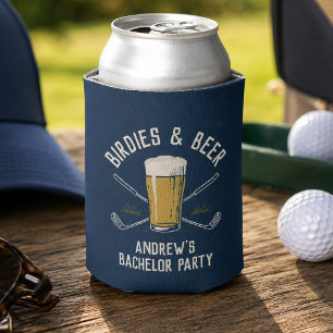Birdies & Beer Golf Bachelor Party Favour Beer Can Cooler