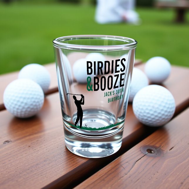 Birdies & Booze Adult Golf Birthday Party Shot Glass (Birdies & Booze Adult Golf Birthday Party Shot Glass
)