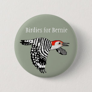 Birdies for Bernie! - Red-Bellied Woodpecker 6 Cm Round Badge