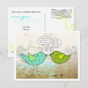 Birdies Shower Invitation Postcard