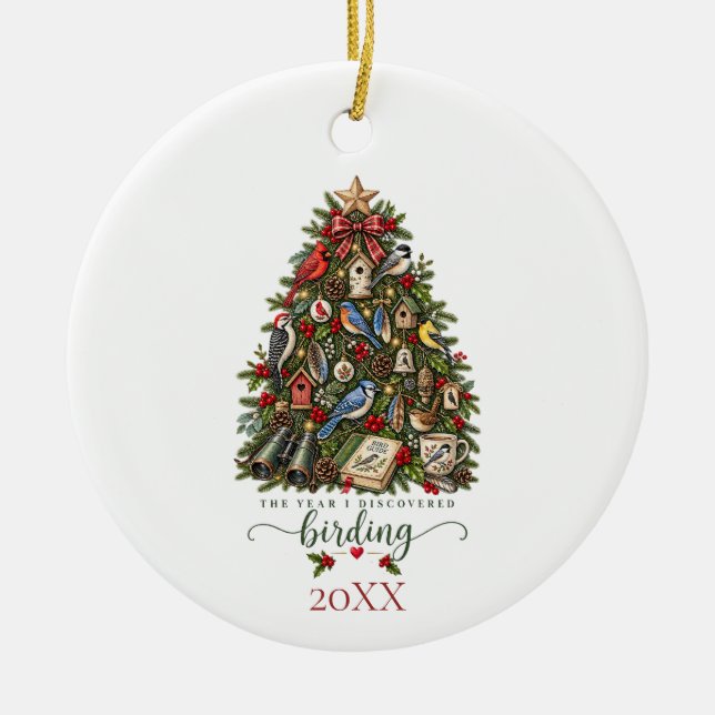 Birding Ceramic Tree Decoration (Front)