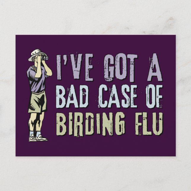 Birding Flu Postcard (Front)