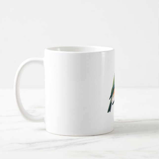 Birding Level: Obsessed - Colourful Birdwatcher De Coffee Mug (Left)