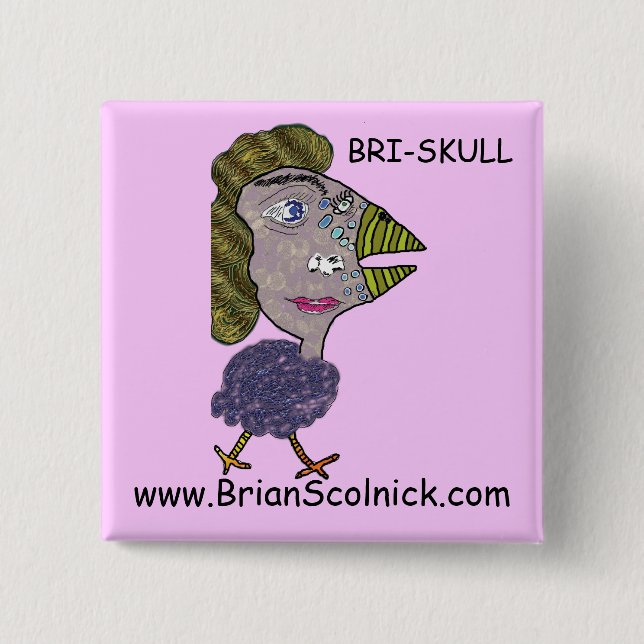 birdlady 15 cm square badge (Front)