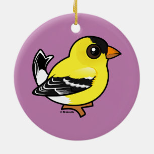 Birdorable American Goldfinch Ceramic Tree Decoration