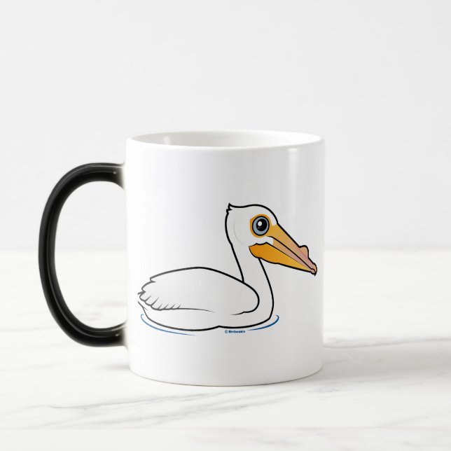 BIrdorable American White Pelican Magic Mug (Left)