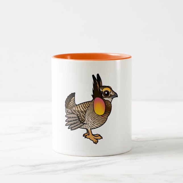 Birdorable Attwater's Prairie Chicken Two-Tone Coffee Mug (Center)