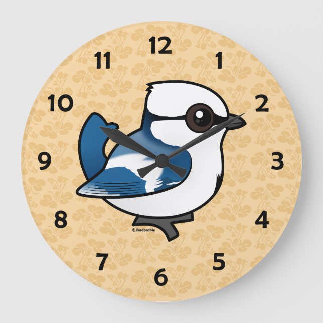 Birdorable Azure Tit Large Clock (Front)