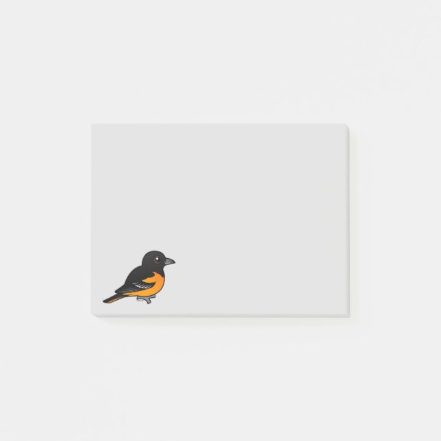 Birdorable Baltimore Oriole Post-it Notes (Front)