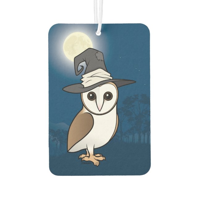 Birdorable Barn Owl Witch Car Air Freshener (Back)