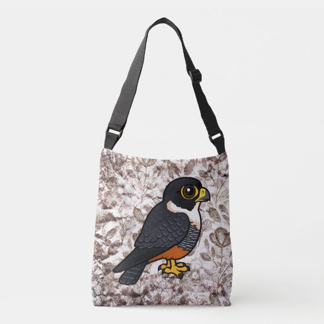 Birdorable Bat Falcon Cute Cartoon Raptor Crossbody Bag (Front)