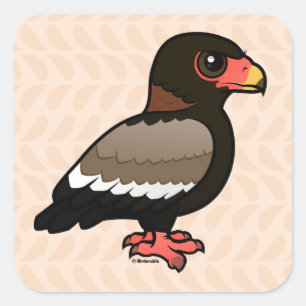 Birdorable Bateleur Square Sticker