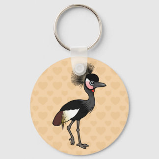 Birdorable Black Crowned-Crane Key Ring