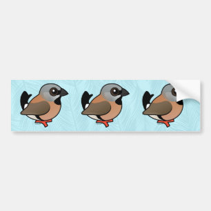 Birdorable Black-throated Finch Bumper Sticker