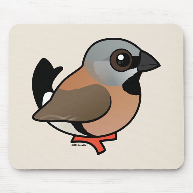 Birdorable Black-throated Finch Mouse Pad (Front)