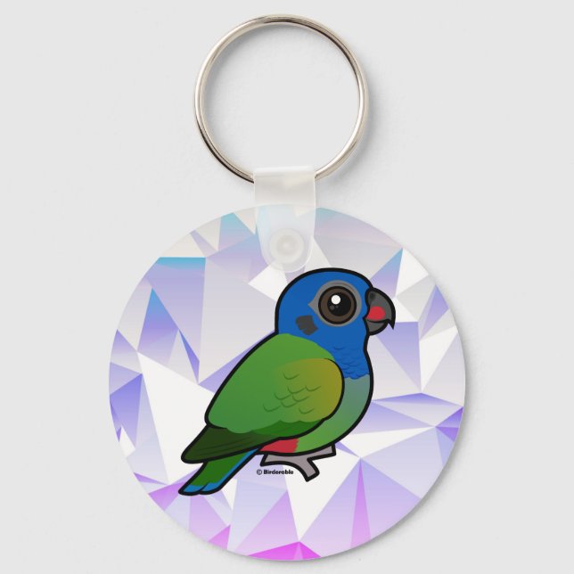 Birdorable Blue-headed Parrot Key Ring (Front)
