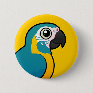 Birdorable Blue-throated Macaw 6 Cm Round Badge