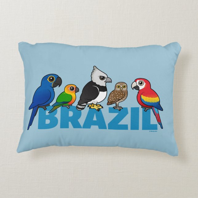 Birdorable Brazil Decorative Cushion (Back)