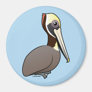 Birdorable Brown Pelican Magnet