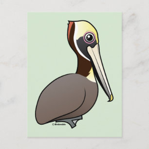 Birdorable Brown Pelican Postcard