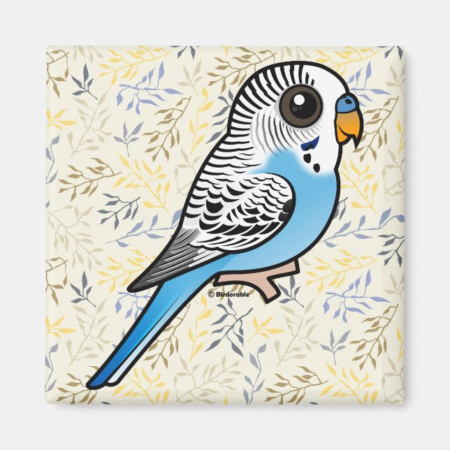 Birdorable Budgie Blue Magnet (Front)
