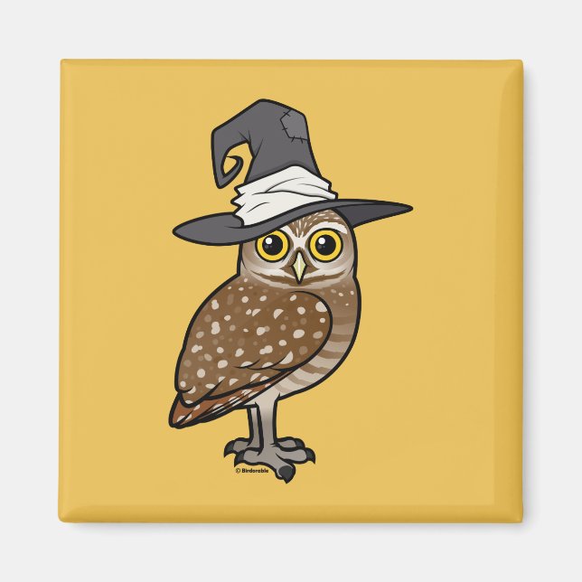 Birdorable Burrowing Owl Witch Magnet (Front)
