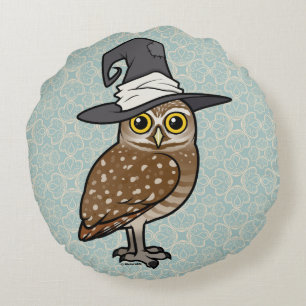 Birdorable Burrowing Owl Witch Round Cushion