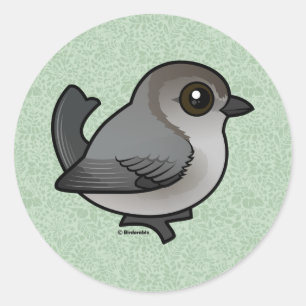 Birdorable Bushtit, Pacific Race Classic Round Sticker
