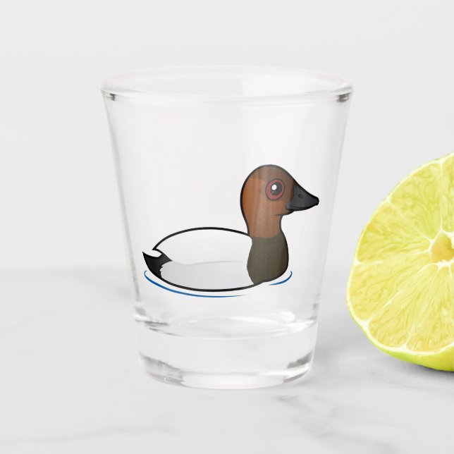Birdorable Canvasback Shot Glass (Front)