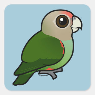 Birdorable Cape Parrot Square Sticker