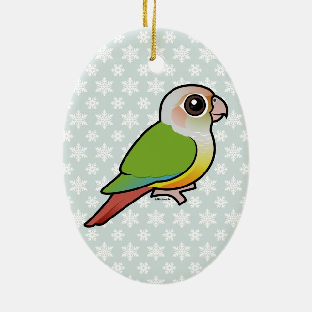 Birdorable Cinnamon Green-cheeked Conure Ceramic Tree Decoration (Back)