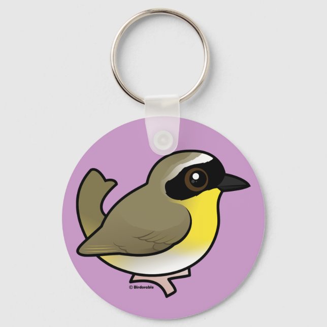 Birdorable Common Yellowthroat Key Ring (Front)