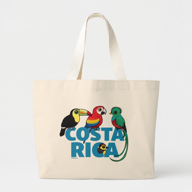 Birdorable Costa Rica Large Tote Bag (Front)