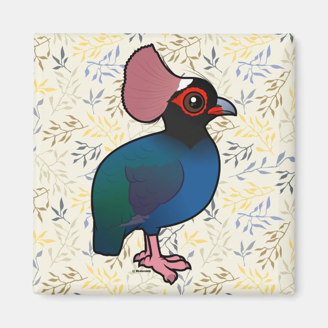 Birdorable Crested Partridge Magnet (Front)