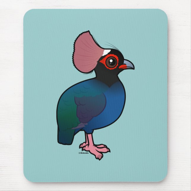 Birdorable Crested Partridge Mouse Pad (Front)