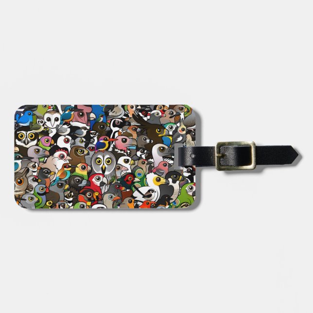 Birdorable Crowd Luggage Tag (Front Horizontal)