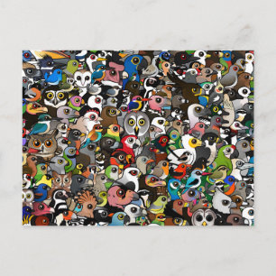 Birdorable Crowd Postcard