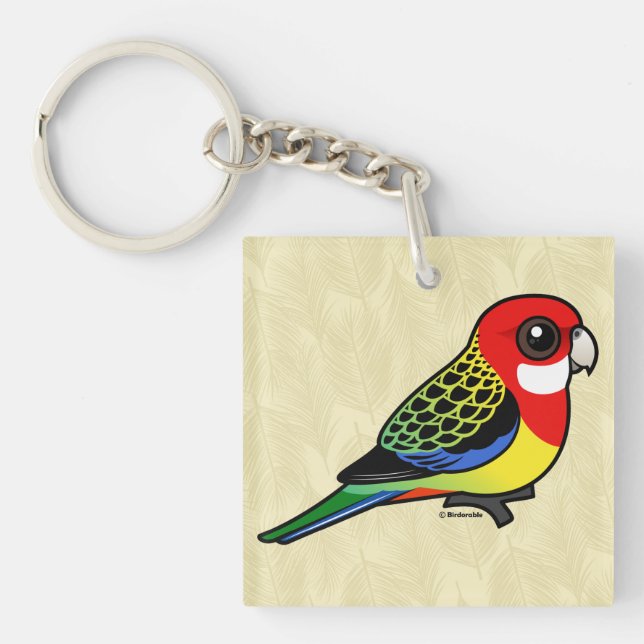 Birdorable Eastern Rosella Key Ring (Front)