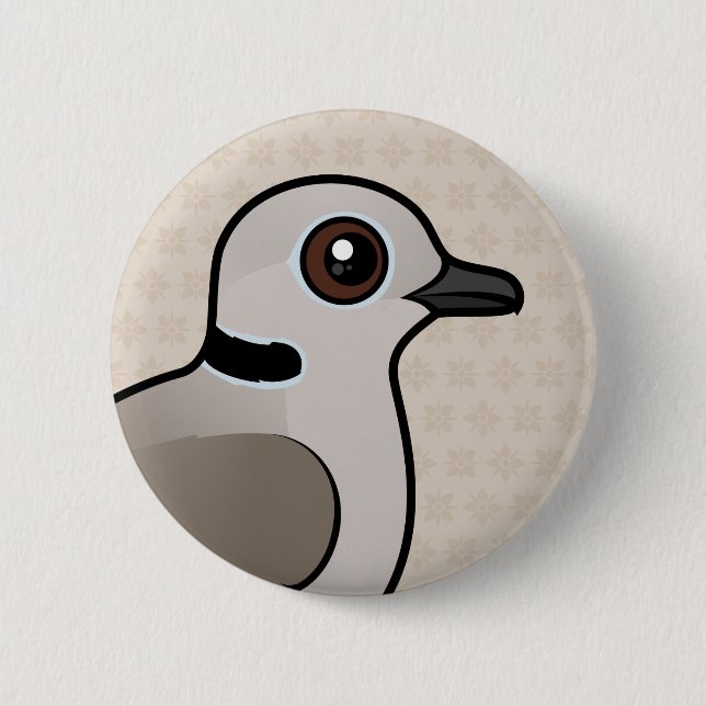 Birdorable Eurasian Collared Dove 6 Cm Round Badge (Front)