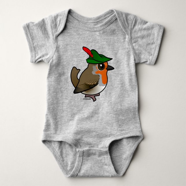 Birdorable European Robin Hood Baby Bodysuit (Front)