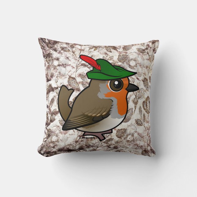 Birdorable European Robin Hood Cushion (Front)