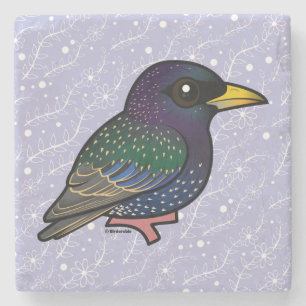 Birdorable European Starling Stone Coaster
